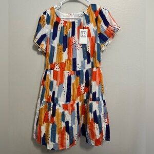 Anthropologie THML Multicolor Brushstroke Dress Medium Teacher Wardrobe NWT